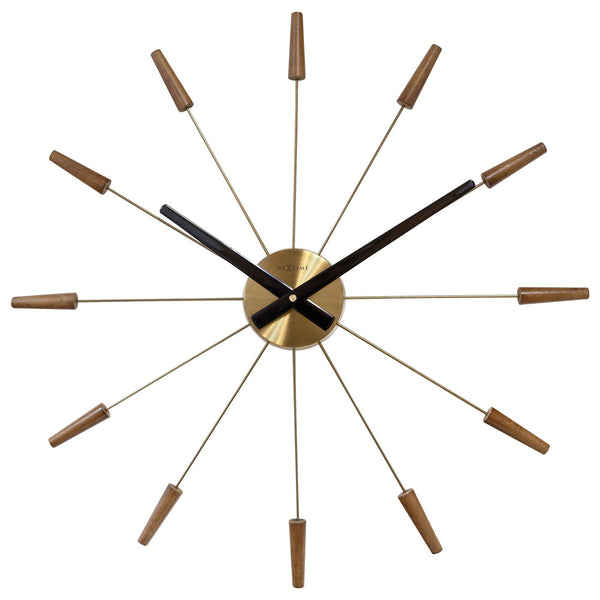 NeXtime Stainless Steel Plug-Inn Wall Clock 58cm (Brown)