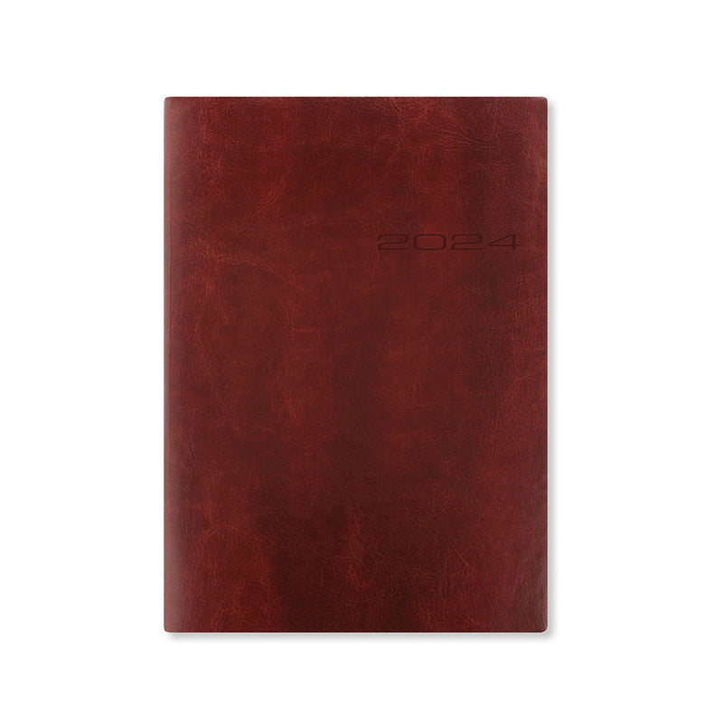 Letts 2024 Lecassa A6+ Weekly Multilingual Diary (Brown)