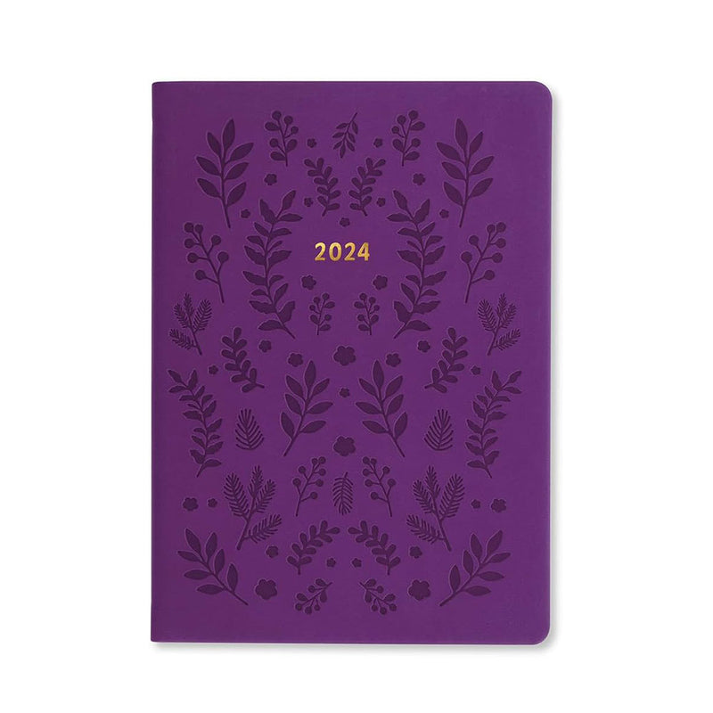 Letts 2024 Woodland A5 Week zum Betrachten von Tagebuch