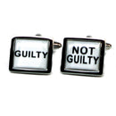 Guilty and Not Guilty Button Cufflinks