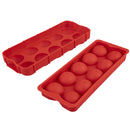 Appetito Silicone Round Ice Cube Tray (Red)