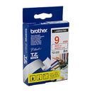 Brother Laminated Red on White Labelling Tape