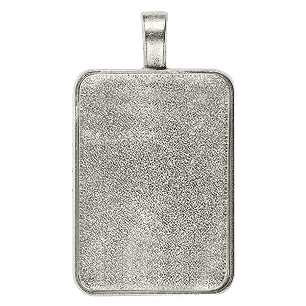 Pendant Cabochon Setting Silver 30pcs (33x23mm)