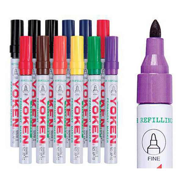 Yoken Markers Bullet 12pcs