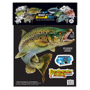  Forellen-Doppelboot-Sticka im Retro-Stil