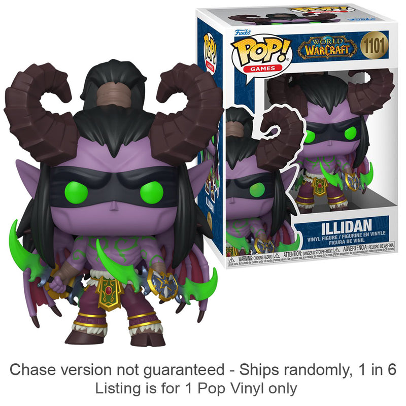 World of Warcraft Illidan Pop! Vinyl Chase Ships 1 in 6