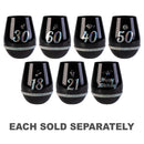 Black Luxe Birthday Stemless Wine Glass