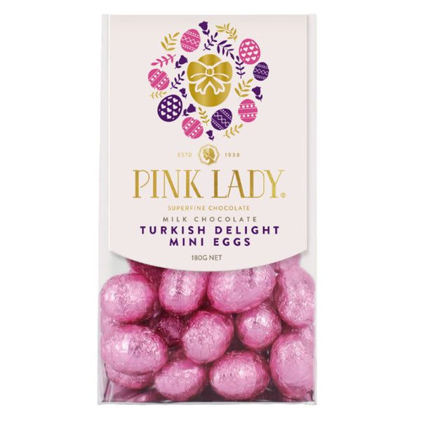 Pink Lady Mini Turkish Delight Milk Chocolate Eggs 180g