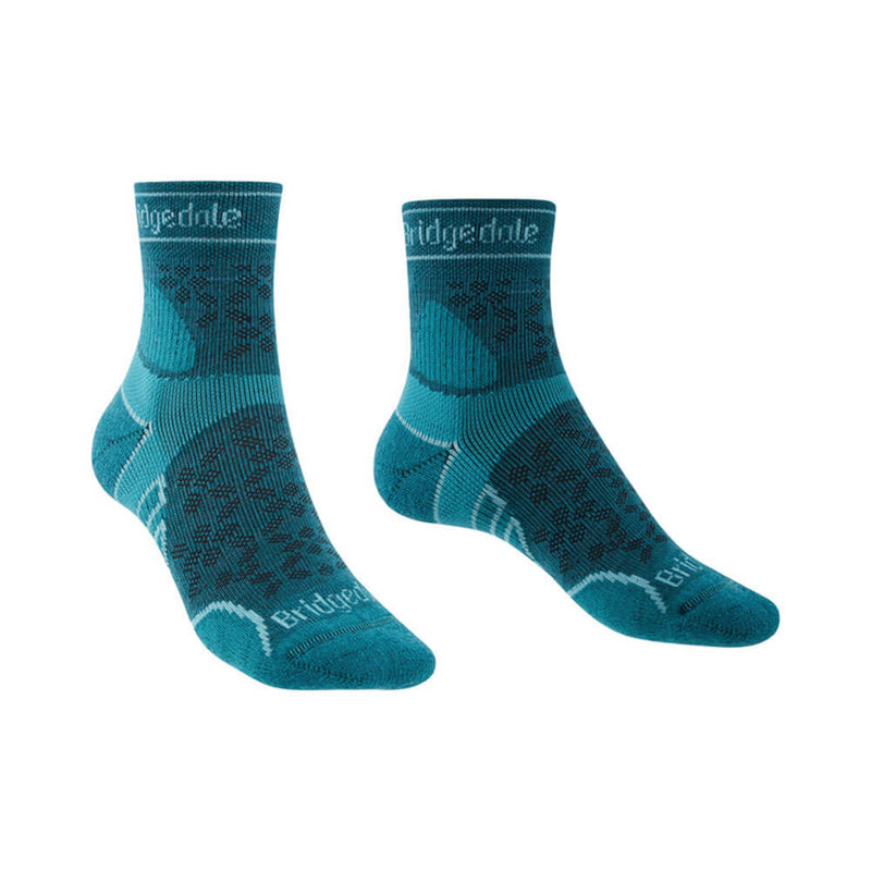 Women's Merino Sport 3/4 sokker (Teal)