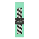Black Candy Cane Taper Candles (Set of 3)