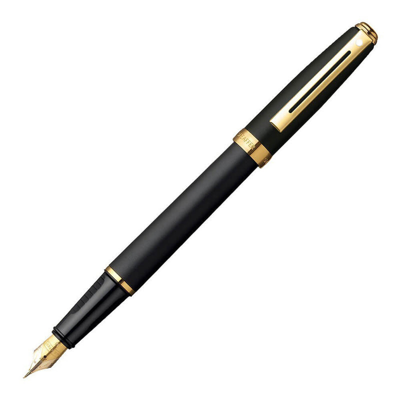 Prelude schwarz matt/22 Karat vergoldeter Stift