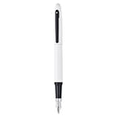 Sheaffer VFM White Lacquer and Black Fountain Pen