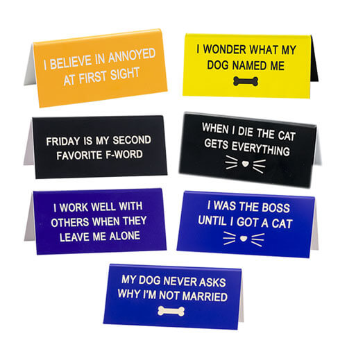 Say What Desk Sign Small