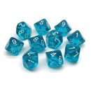 Chessex D10 Polyhedral 10-Die gennemsigtig sæt