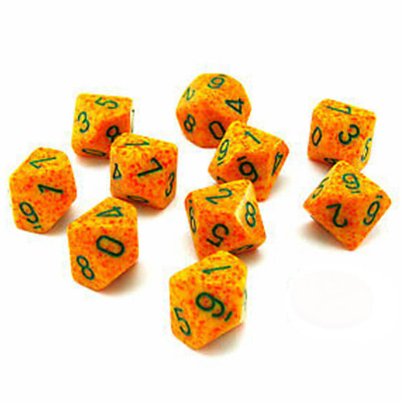 Chessex D10 Polyeder 10-teiliges gesprenkeltes Set