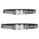 Dog Collar with Reflective Bones Design (Black)