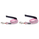 Reflective Bones Dog Lead (Pink)