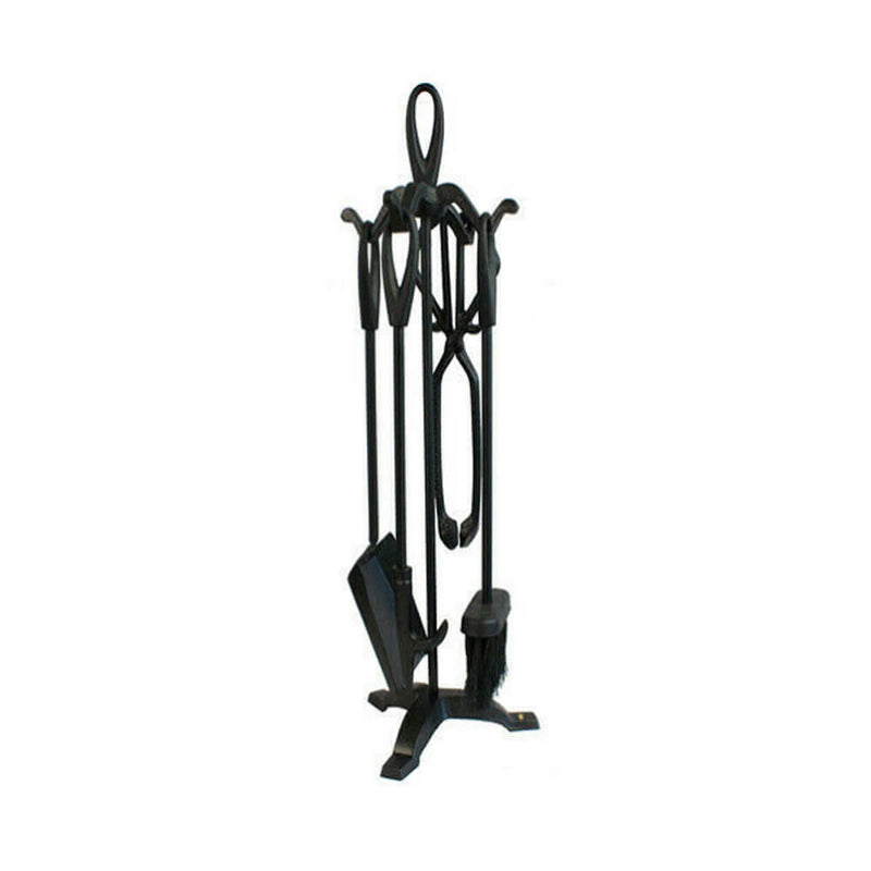 4 stykker sort brandværktøjssæt