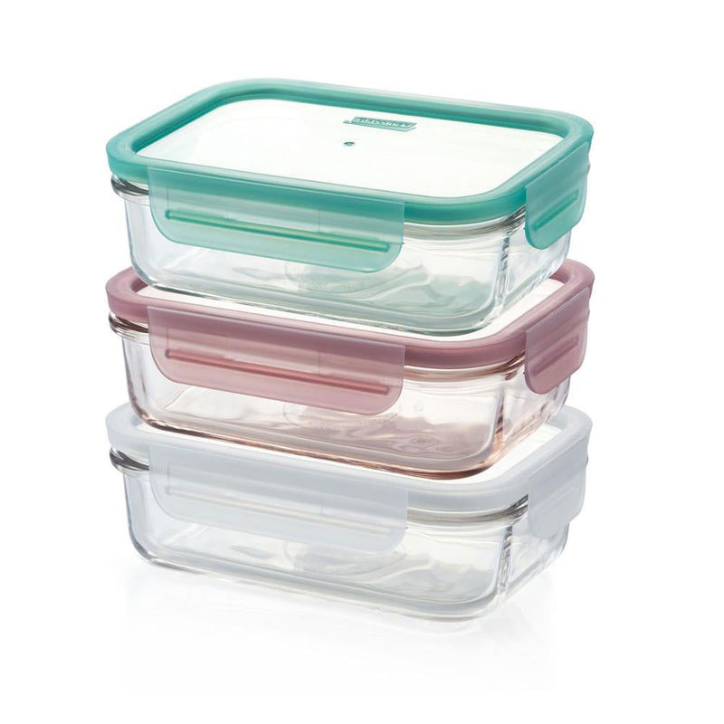 Glasslock Rectangular Container Set (3PCS)