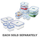 Glasslock Tempered Glass Food Container Set (Blue)