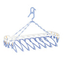 Portable Clothes Hangers with 12 Peg Clips