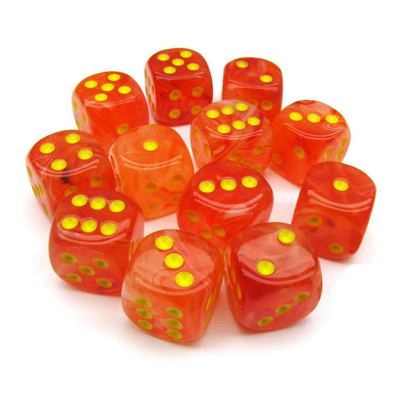 D6 Dice Ghostly Glow 16mm (12 Dice)