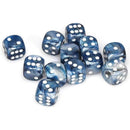 D6 terninger skinnende 16mm (12 terninger)