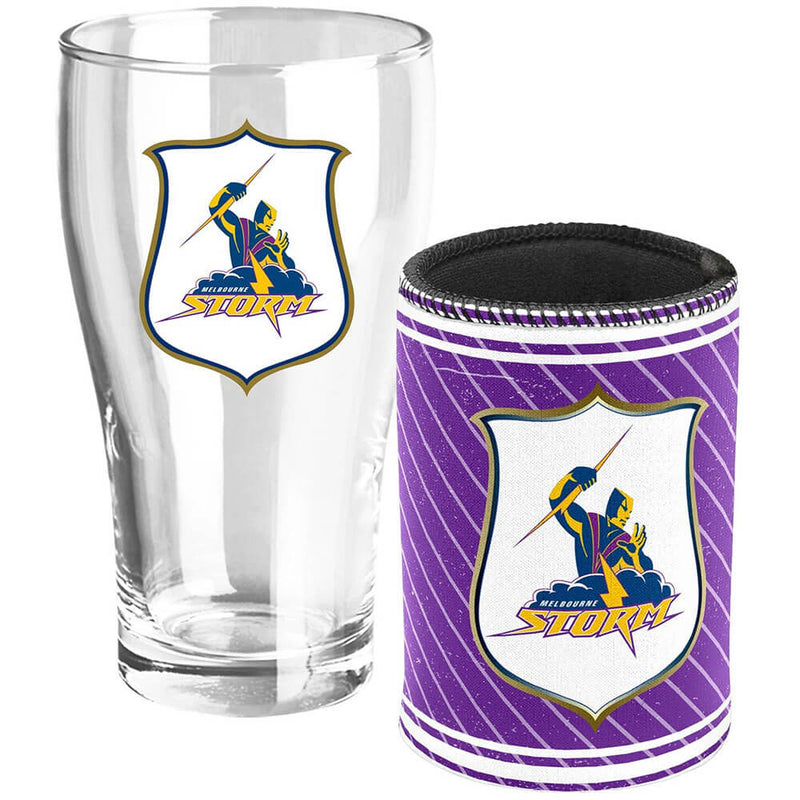 NRL Heritage Pint Glass &amp; Can Cooler Pack