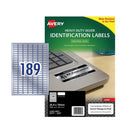 Avery tung lasermærke sølv 20pk