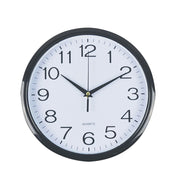 Italplast Plastic White Face & Black Trim Wall Clock (30cm)