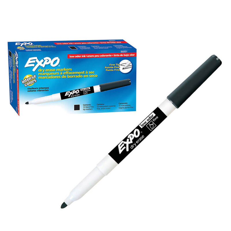 Expo Dry Erase Fine Bullet Whiteboard-Marker, 12er-Pckg