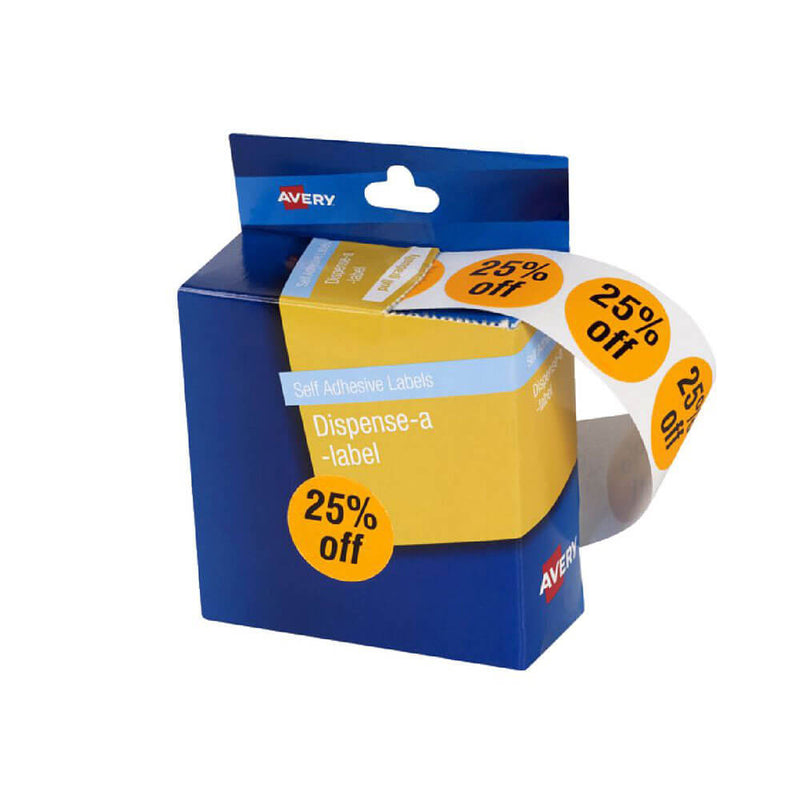 Avery Selbstklebende Etiketten 500 Stück 24 mm (Orange)