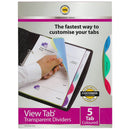 Marbig View Tab Transparente Divider A4 (farvet)