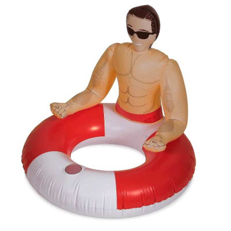 Drikke venner oppustelig hunk poolring